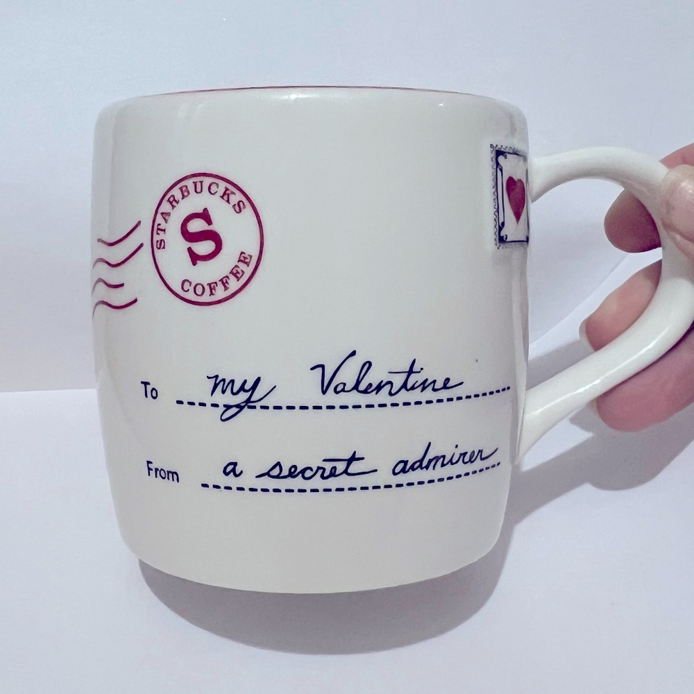 Starbucks 2010 My Valentine Secret Admirer Love Letter New Bone China Coffee Cup